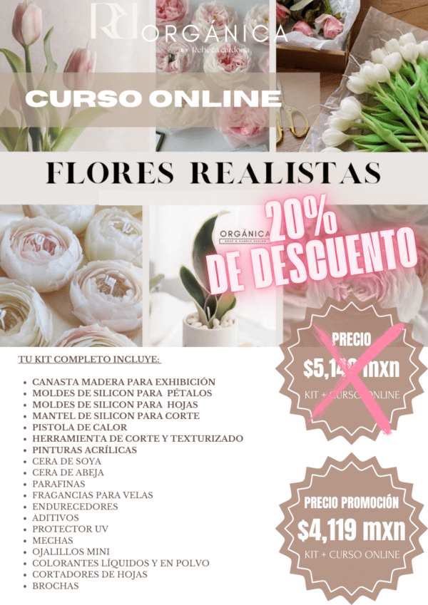 KIT + CURSO ONLINE FLORES REALISTAS